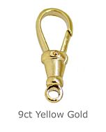 9CT YELLOW GOLD SWIVEL ALBERT CLASP | MOVEABLE LOOP 20.00MM
